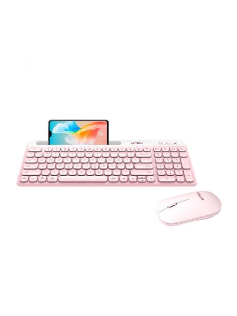 KIT DE TECLADO Y MOUSE ACTECK CREATOR VIRTUOS SILK MK720 INALAMBRICO BLUETOOTH ROSA (ESPANOL) - Imagen 6