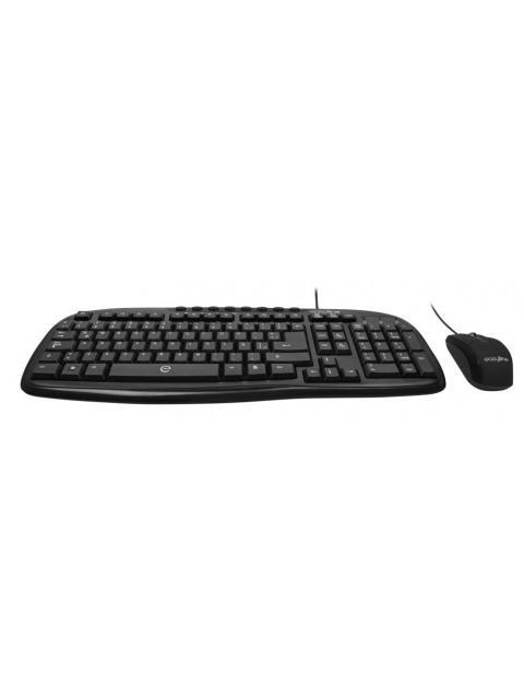 KIT DE TECLADO Y MOUSE EASY LINE BALANCE ALAMBRICO USB NEGRO (INGLES) - Imagen 2