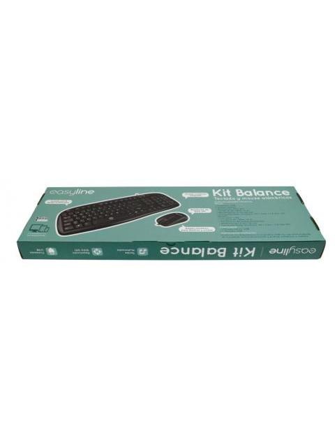 KIT DE TECLADO Y MOUSE EASY LINE BALANCE ALAMBRICO USB NEGRO (INGLES) - Imagen 4