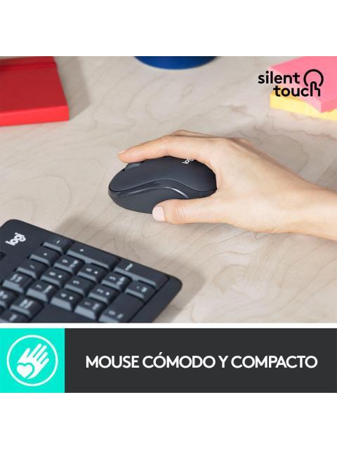 KIT DE TECLADO Y MOUSE LOGITECH MK295 SILENT INALAMBRICO USB NEGRO (ESPANOL) - Imagen 6