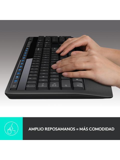 KIT DE TECLADO Y MOUSE LOGITECH MK345 INALAMBRICO USB NEGRO (ESPANOL) - Imagen 4