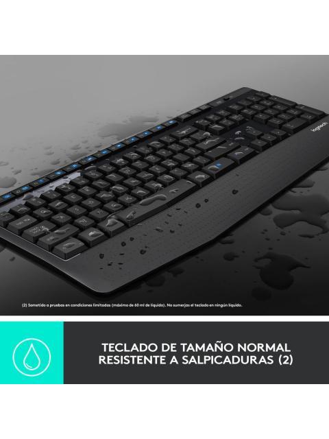 KIT DE TECLADO Y MOUSE LOGITECH MK345 INALAMBRICO USB NEGRO (ESPANOL) - Imagen 8