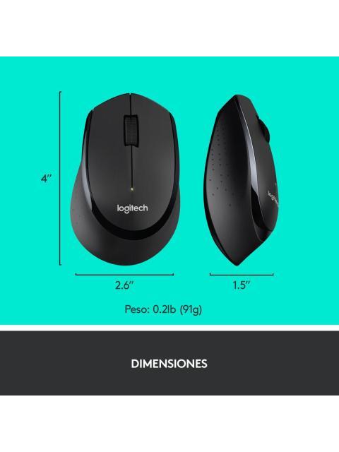 KIT DE TECLADO Y MOUSE LOGITECH MK345 INALAMBRICO USB NEGRO (ESPANOL) - Imagen 3