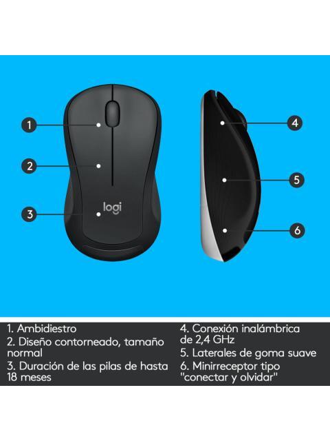KIT DE TECLADO Y MOUSE LOGITECH MK540 ADVANCE RF INALAMBRICO USB NEGRO-BLANCO (ESPANOL) - Imagen 7