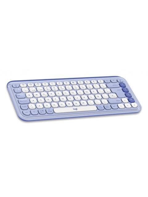 KIT DE TECLADO Y MOUSE LOGITECH POP ICON COMBO INALAMBRICO BLUETOOTH MORADO ESPANOL - Imagen 3