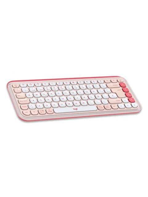 KIT DE TECLADO Y MOUSE LOGITECH POP ICON COMBO INALAMBRICO BLUETOOTH ROSA ESPANOL - Imagen 3