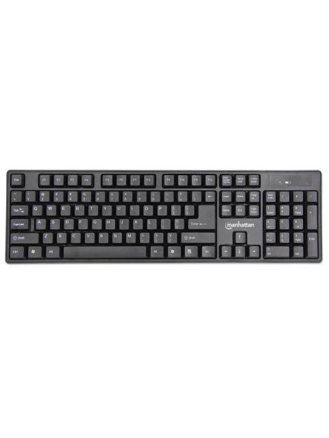 KIT DE TECLADO Y MOUSE MANHATTAN 178990 INALAMBRICO USB NEGRO (ESPANOL) - Imagen 4