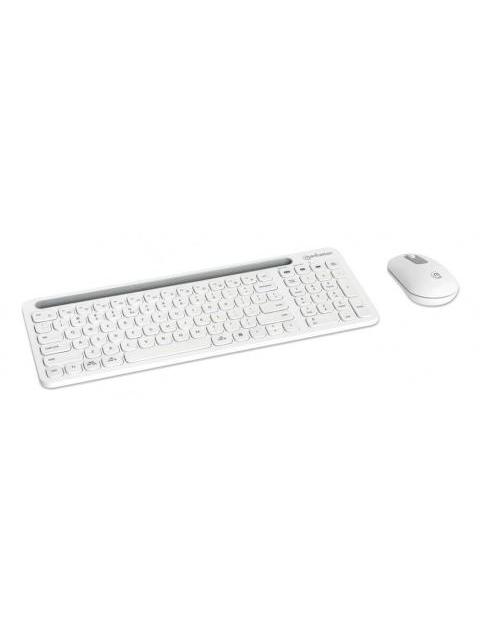 KIT DE TECLADO Y MOUSE MANHATTAN 180580 INALAMBRICO RF INALAMBRICO-BLUETOOTH BLANCO INGLES - Imagen 5