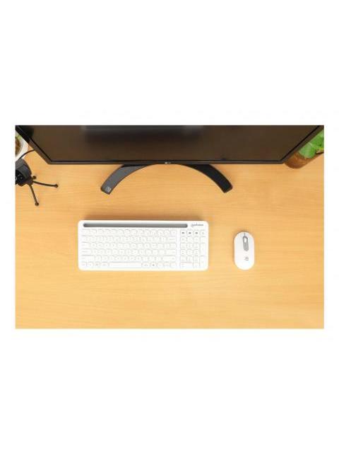 KIT DE TECLADO Y MOUSE MANHATTAN 180580 INALAMBRICO RF INALAMBRICO-BLUETOOTH BLANCO INGLES - Imagen 6