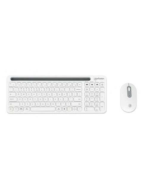 KIT DE TECLADO Y MOUSE MANHATTAN 180580 INALAMBRICO RF INALAMBRICO-BLUETOOTH BLANCO INGLES - Imagen 7