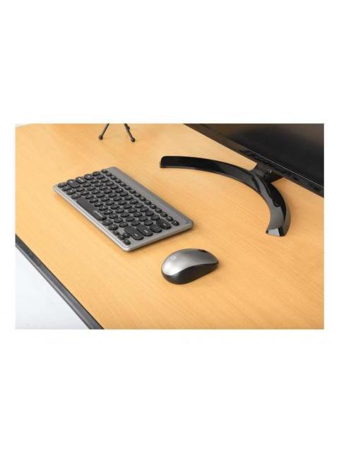 KIT DE TECLADO Y MOUSE MANHATTAN 180795 INALAMBRICO RF INALAMBRICO GRIS INGLES - Imagen 2