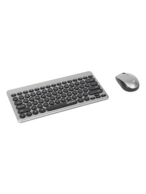 KIT DE TECLADO Y MOUSE MANHATTAN 180795 INALAMBRICO RF INALAMBRICO GRIS INGLES - Imagen 5