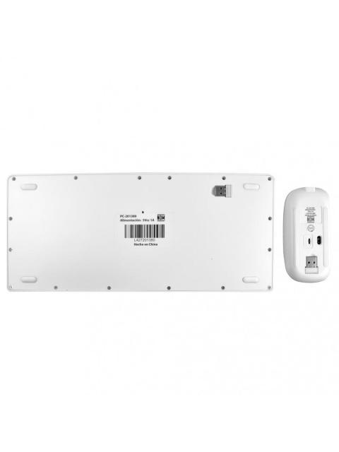 ?KIT DE TECLADO Y MOUSE PERFECT CHOICE PC-201380 INALAMBRICO BLUETOOTH BLANCO (ESPANOL) - Imagen 5