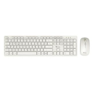 KIT DE TECLADO Y MOUSE STYLOS STPKTM5W INALAMBRICO USB BLANCO ESPANOL