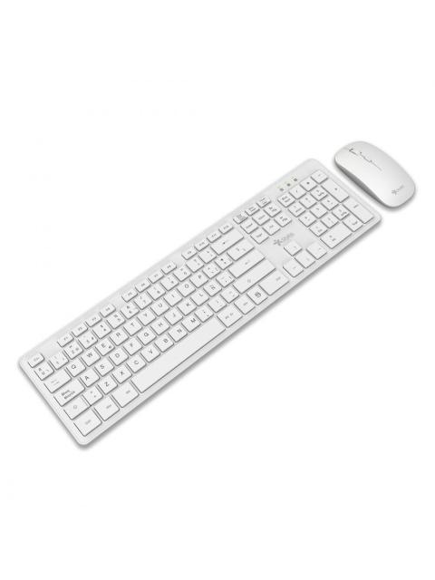 KIT DE TECLADO Y MOUSE STYLOS STPKTM5W INALAMBRICO USB BLANCO ESPANOL - Imagen 3