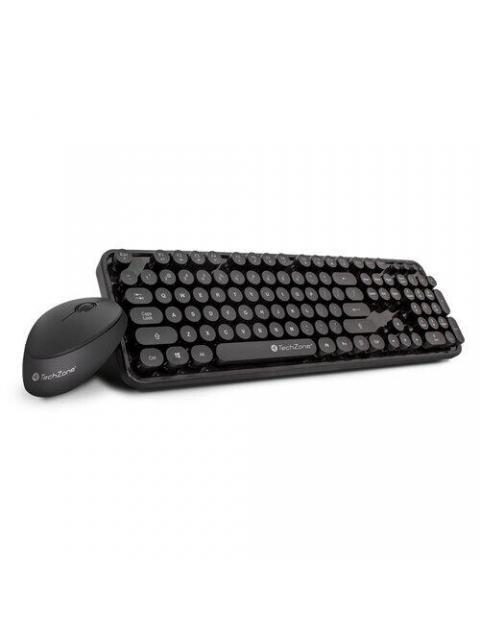 KIT DE TECLADO Y MOUSE TECHZONE TZ19COMB01-INA INALAMBRICO USB NEGRO - Imagen 2