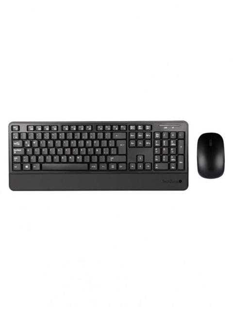 KIT DE TECLADO Y MOUSE TECHZONE TZCOMBINA07 RF INALAMBRICO USB NEGRO (ESPANOL)