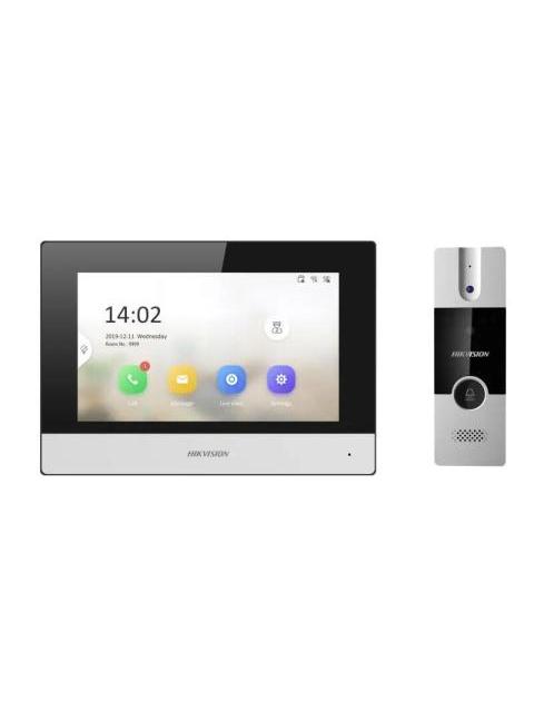 KIT DE VIDEOPORTERO ANALOGICO - IP A 4 HILOS CON FUNCION DE LLAMADA A APP HIKCONNECT - MONITOR SE CONECTA A INTERNET POR CABLE O WIFI Y POR 4 HILOS AL FRE