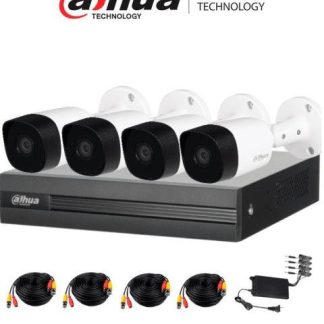 KIT DE VIDEOVIGILANCIA DAHUA TECHNOLOGY DHKIT-XVR1B04HI-4B2A51N0280BS2 INTERIOR Y EXTERIOR ALAMBRICO 4 2592 X 1944 PIXELES 5 MP