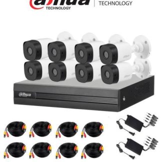 KIT DE VIDEOVIGILANCIA DAHUA TECHNOLOGY DHKIT-XVR1B08I-8B1A21N0360B INTERIOR Y EXTERIOR ALAMBRICO 8 1920 X 1080 PIXELES