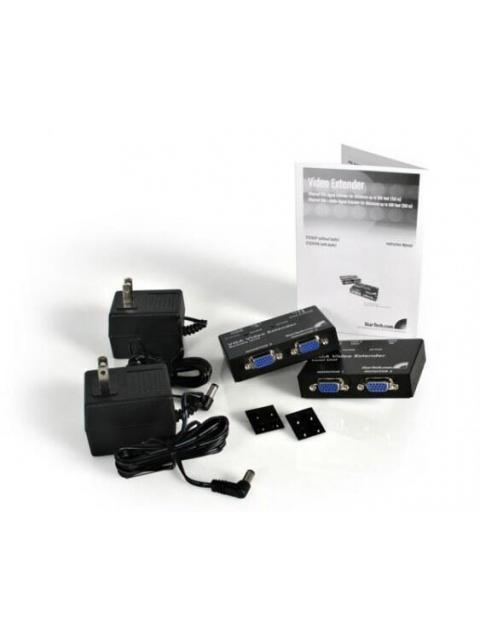 STARTECH  KIT JUEGO EXTENSOR DE VIDEO VGA POR CABLE CAT5 UTP ETHERNET DE RED (SERIE ST121) - Imagen 3