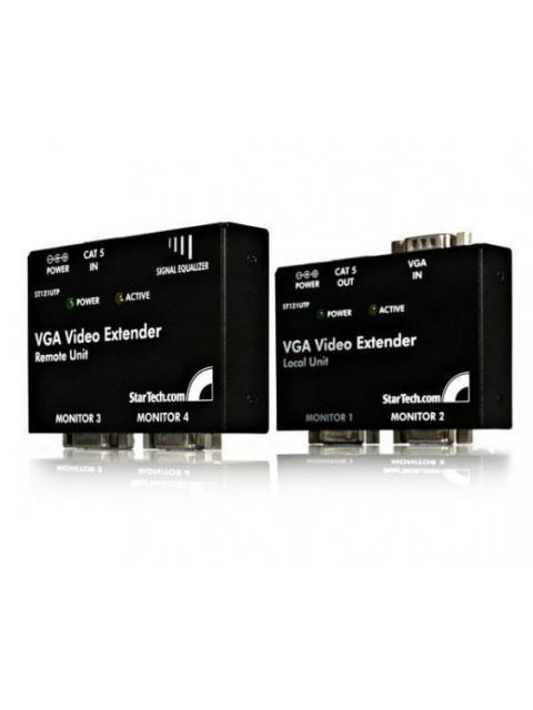 STARTECH  KIT JUEGO EXTENSOR DE VIDEO VGA POR CABLE CAT5 UTP ETHERNET DE RED (SERIE ST121) - Imagen 4