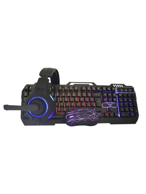 KIT GAMER 4 EN 1 NACEB TECLADO + MOUSE + AUDIFONOS + MOUSEPAD ALAMBRICO USB NEGRO-ROJO (ESPANOL) - Imagen 7