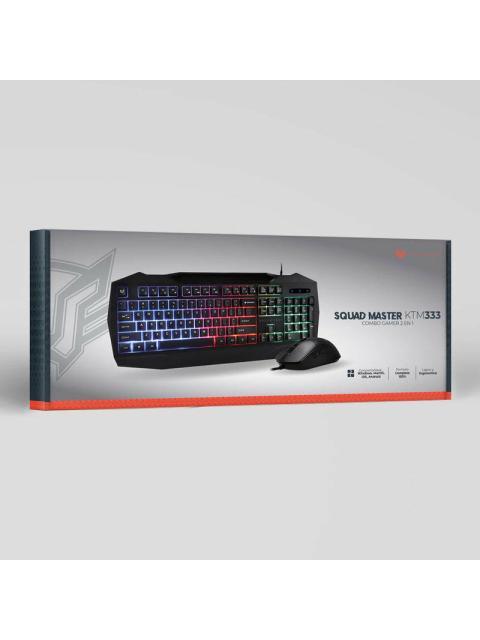 KIT GAMER DE TECLADO Y MOUSE BALAM RUSH SQUAD MASTER KTM333 ALAMBRICO USB NEGRO (ESPANOL) - Imagen 7
