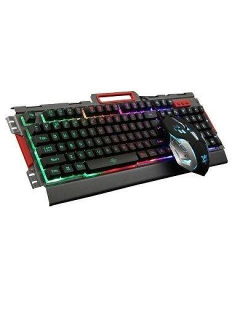 KIT GAMER DE TECLADO Y MOUSE BROBOTIX 188533-2 ALAMBRICO USB NEGRO (ESPANOL)