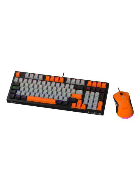 KIT GAMER DE TECLADO Y MOUSE XZEAL XZPKT1NG ALAMBRICO USB GRIS-NARANJA (INGLES) - Imagen 3