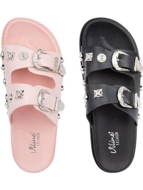 KIT SANDALIAS PLANAS MULTICOLOR VI LINE FASHION - Imagen 3