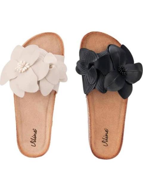 KIT SANDALIAS PLANAS CON FLOR MULTICOLOR VI LINE - Imagen 3