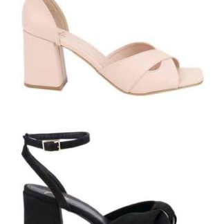 KIT SANDALIAS TACON ANCHO MULTICOLOR YAELI