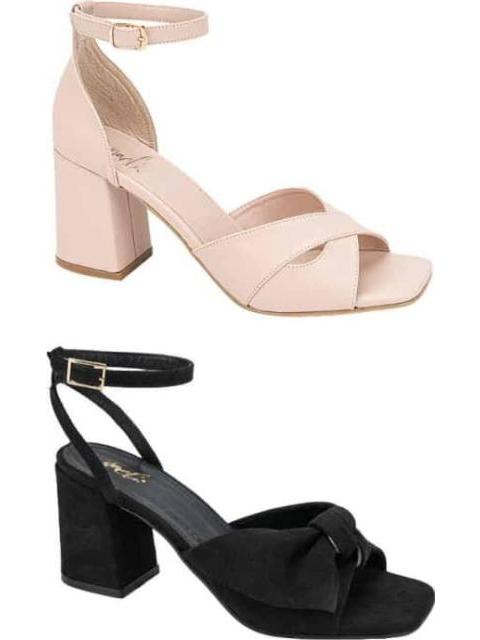 KIT SANDALIAS TACON ANCHO MULTICOLOR YAELI - Imagen 2