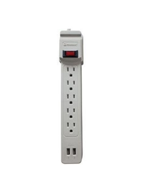 KOBLENZ SUPRESOR DE PICOS SS-550 USB 5X NEMA 5?15R 2X USB 550 JOULES GRIS