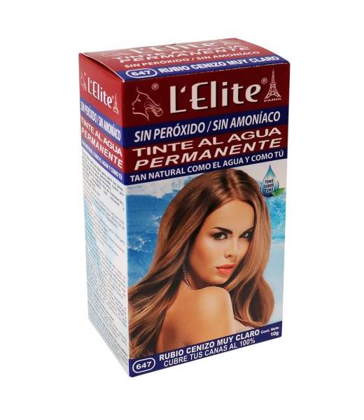 L ELITE DAMA # 647 RUBIO CENIZO MUY CLARO 10GR. KENT COSMETICS