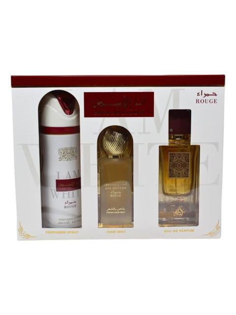 LATTAFA ANA ABIYEDH ROUGE SET DE 3 PZ CON BODY MIST UNISEX - Imagen 3