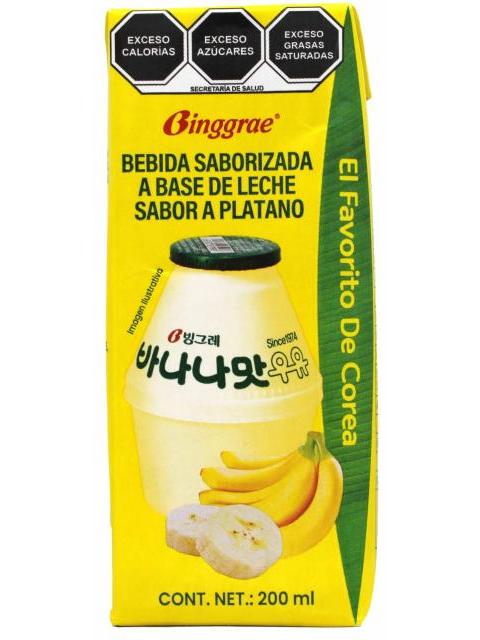 BEBIDA A BASE DE LECHE PLATANO 200 ML BINGGRAE