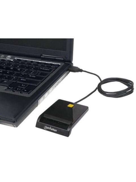 MANHATTAN LECTOR DE TARJETAS INTELIGENTES 102049 USB 2.0 NEGRO - Imagen 4