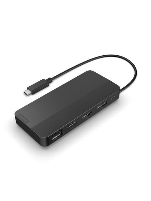 LENOVO DOCKING STATION USB-C DUAL DISPLAY TRAVEL DOCK USB-C 1X USB-A 2X USB-C 1X HDMI 1X DISPLAY PORT 1X RJ-45 NEGRO