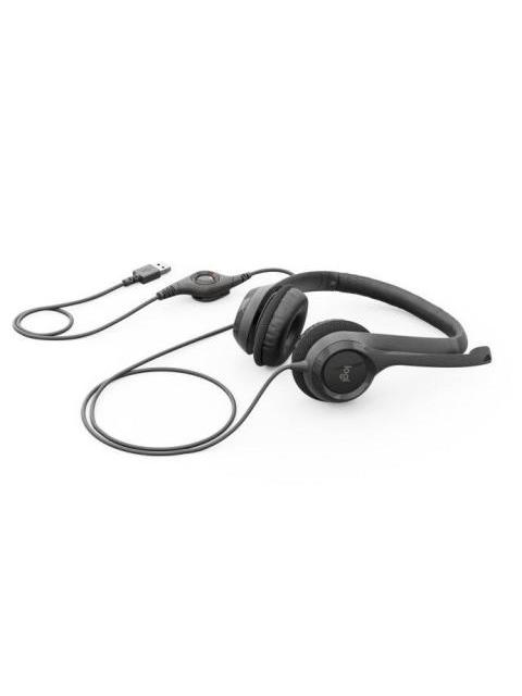 LOGITECH AUDIFONOS CON MICROFONO H390 ALAMBRICO USB NEGRO - Imagen 2
