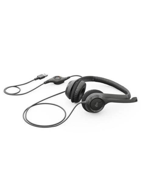 LOGITECH AUDIFONOS CON MICROFONO H390 ALAMBRICO USB NEGRO - Imagen 3