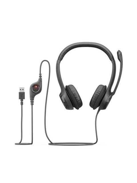 LOGITECH AUDIFONOS CON MICROFONO H390 ALAMBRICO USB NEGRO - Imagen 4