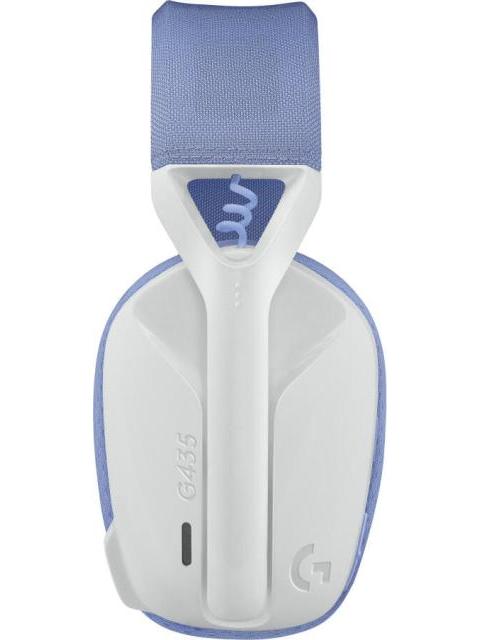 LOGITECH AUDIFONOS GAMER G435 PARA PC-PS4-PS5 INALAMBRICO USB-A BLANCO-LILA - Imagen 5