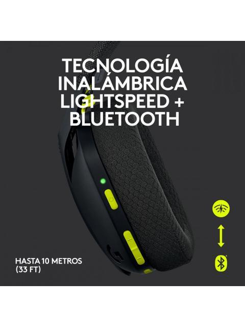 LOGITECH AUDIFONOS GAMER G435 PARA PC-PS4-PS5 INALAMBRICO USB-A NEGRO - Imagen 6
