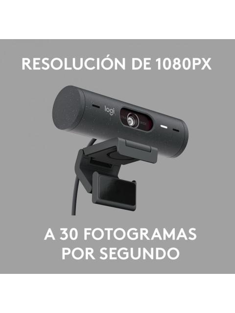 LOGITECH WEBCAM BRIO 500 CON MICROFONO 4MP 1920 X 1080 PIXELES USB-C NEGRO - Imagen 8