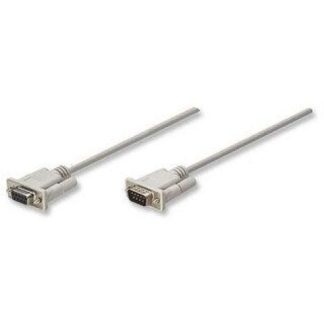 MANHATAN CABLE DB9 MACHO - DB9 HEMBRA 3 METROS NEGRO