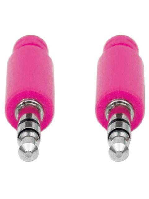 MANHATTAN 3.5MM MACHO - 3.5MM MACHO CON RECUBRIMIENTO TEXTIL 1.8 METROS MORADO-ROSA - Imagen 2