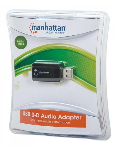 MANHATTAN ADAPTADOR DE AUDIO 3-D USB DE ALTA VELOCIDAD 5.1 - Imagen 3