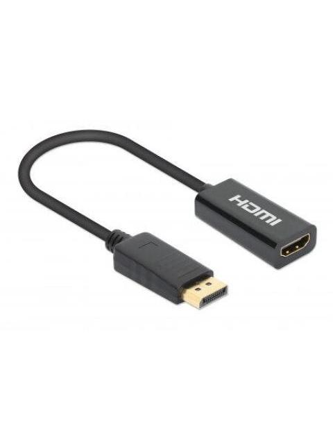 MANHATTAN ADAPTADOR DISPLAYPORT MACHO - HDMI A HEMBRA NEGRO - Imagen 2